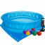 Детский надувной бассейн Intex 58431-2 Летающая тарелка 188 х 46 см с шариками 10 шт подстилкой и насосом Славута