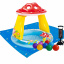 Детский надувной бассейн Intex 57114-2 Грибочек 102 х 89 см с шариками 10 шт подстилкой насосом Славута