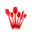 Комплект антипригарный коврик для BBQ Черный и Набор кухонных принадлежностей 6 в 1 Красный (n-1223) Сарны