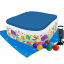 Детский надувной бассейн Intex 57471-3 Аквариум 159 х 159 х 50 см с шариками 10 шт тентом подстилкой насосом Черкаси