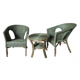 Комплект плетеной мебели Келек Cruzo - кофейный столик с двумя креслами