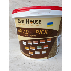 Масло льняное с воском Oak house цвета Тик 3 л для пропитки древесины Івано-Франківськ