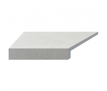 Aquaviva Угловой Г-образный элемент бортовой плитки Aquaviva Granito Light Gray, 595x345x50(20) мм (левый/45°)