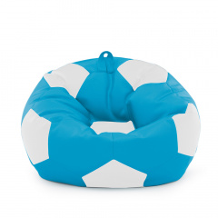 Кресло мешок Мяч Оксфорд 100см Студия Комфорта размер Стандарт Голубой + Белый Прилуки