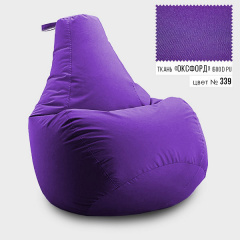 Бескаркасное кресло мешок груша Coolki XL 85x105 Фиолетовый (Оксфорд 600D PU) Бучач
