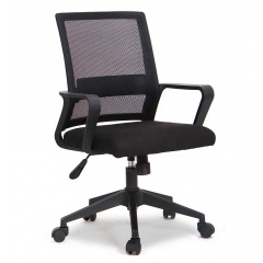 Кресло офисное Даллас SDM Синхромеханизм сетка ткань черная Нове