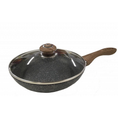 Сковорода с крышкой Benson BN-544 28 см Черный Житомир