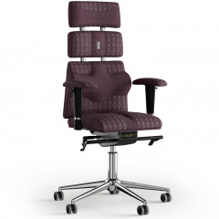 Кресло KULIK SYSTEM PYRAMID Ткань с подголовником со строчкой Фиолетовый (9-901-WS-MC-0509) Кропивницький