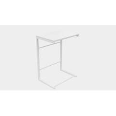 Столик приставной Терри Ferrum-decor 650x440x330 Белый металл ДСП Белый 16 мм (TERR008) Камень-Каширский