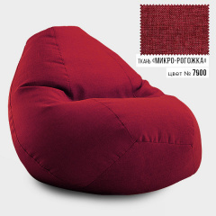 Безкаркасне крісло мішок груша Овал Coolki Рогожка XL 105x85 червоний Ужгород