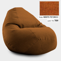 Безкаркасне крісло мішок груша Овал Coolki Рогожка XXXL 140x100 помаранчевий Тернопіль