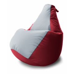 Кресло мешок Груша Coolki комби XL 85x105 Красный с Серым 12 Оксфорд 600D Тернопіль