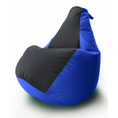 Кресло мешок Груша Coolki комби XL 85x105 Синий с Черным 01 Оксфорд 600D Тернопіль