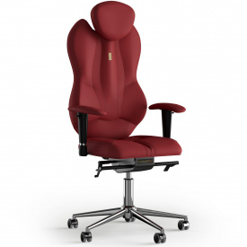 Кресло KULIK SYSTEM GRAND Экокожа с подголовником без строчки Красный (4-901-BS-MC-0205)