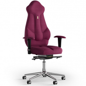 Кресло KULIK SYSTEM IMPERIAL Ткань с подголовником без строчки Розовый (7-901-BS-MC-0508)