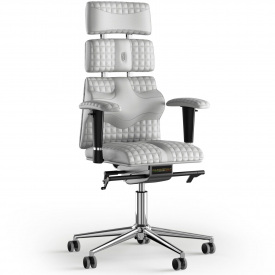 Кресло KULIK SYSTEM PYRAMID Кожа с подголовником со строчкой Белый (9-901-WS-MC-0102)
