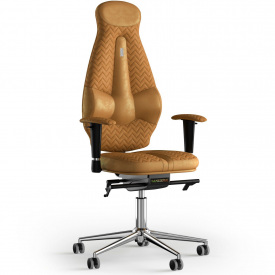 Кресло KULIK SYSTEM GALAXY Антара с подголовником со строчкой Медовый (11-901-WS-MC-0310)