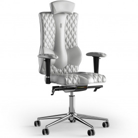 Кресло KULIK SYSTEM ELEGANCE Кожа с подголовником со строчкой Белый (10-901-WS-MC-0102)