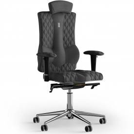 Кресло KULIK SYSTEM ELEGANCE Ткань с подголовником со строчкой Серый (10-901-WS-MC-0506)