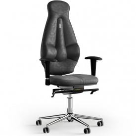 Кресло KULIK SYSTEM GALAXY Антара с подголовником без строчки Черный (11-901-BS-MC-0301)