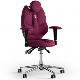 Кресло KULIK SYSTEM TRIO Ткань с подголовником без строчки Розовый (14-901-BS-MC-0508)