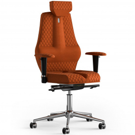 Кресло KULIK SYSTEM NANO Ткань с подголовником со строчкой Оранжевый (16-901-WS-MC-0510)