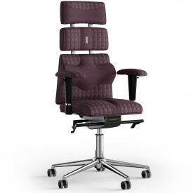 Кресло KULIK SYSTEM PYRAMID Ткань с подголовником со строчкой Фиолетовый (9-901-WS-MC-0509)