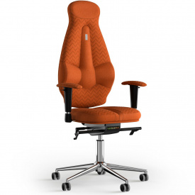 Кресло KULIK SYSTEM GALAXY Ткань с подголовником со строчкой Оранжевый (11-901-WS-MC-0510)