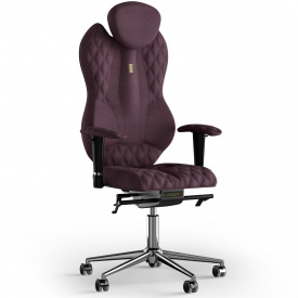 Кресло KULIK SYSTEM GRAND Ткань с подголовником со строчкой Фиолетовый (4-901-WS-MC-0509)