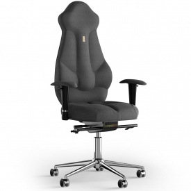 Кресло KULIK SYSTEM IMPERIAL Ткань с подголовником без строчки Серый (7-901-BS-MC-0506)