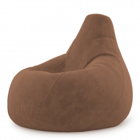 Кресло Мешок Груша Замша 150х100 Студия Комфорта размер Большой коричневый
