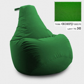 Бескаркасное кресло мешок груша Coolki XL 85x105 Зеленый (Оксфорд 600D PU)