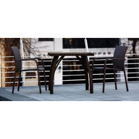 Садові меблі Pradex Палермо стіл і стільці плетені для кафе