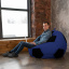 Кресло мешок Мяч Оксфорд 120см Студия Комфорта размер Большой Синий + Черный Київ