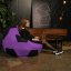 Кресло мешок Мяч Оксфорд 120см Студия Комфорта размер Большой Фиолетовый + Черный Дніпро
