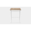 Столик приставной Терри Ferrum-decor 650x440x330 Белый металл ДСП Дуб Сонома 16 мм (TERR011) Дубно