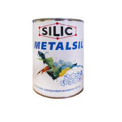 Краска Силик для металла с молотковым эффектом Metalsil Черный 1кг (MTS1ch) Братское