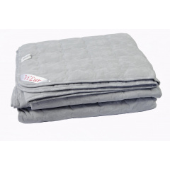 Облегченное шерстяное одеяло Vi'Lur 200x220 Евро Бязь Хлопок 100% Серый Херсон