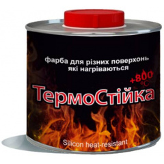 Краска Силик Украина Термостійка +800 для мангалов печей и каминов 0,2 зелёный (80002z) Надворная