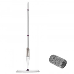 Швабра с распылителем моющего средства Clean Mop Spray длинная ручка с разбрызгивателем воды Белая Житомир