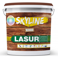 Лазурь декоративно-защитная для обработки дерева SkyLine LASUR Wood Дуб светлый 10л Вінниця