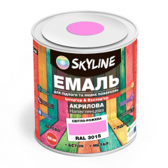 Эмаль для пола и других поверхностей акриловая SkyLine Розовая RAL 3015 0.75 л Дніпро