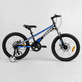 Детский велосипед магниевая рама дисковые тормоза CORSO 20" Speedline Dark blue and black (103525)