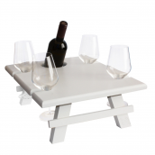 Піднос винний столик підставка Mazhura MZ-684125 38х45х25 см білий