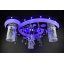 Люстра потолочная Космос с цветной LED подсветкой и авто отключением с пультом 25283 Черный 20х45х45 см. Харьков