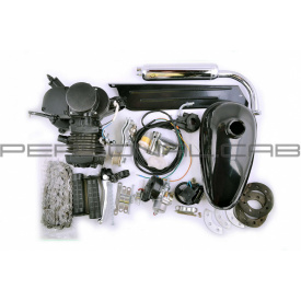 Двигатель велосипедный (в сборе) 80сс (мех.старт., бак, ручка газа, звезда, цепь) (черный) EVO