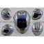 Шлем-интеграл (mod:В-500) (size:L, синий матовый, зеркальный визор, BLADE) BEON Львів