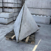 Тетраэдр бетонный МИРРА 1600х1600х1600 мм заградительная противотанковая пирамида "зубы дракона"