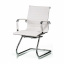 Офисное кресло для посетителей Solano Special4You белый кожзам на хром опоре полозьях Днепр