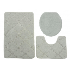 Комплект ковриков для ванной и туалета KONTRAST MALTA light gray